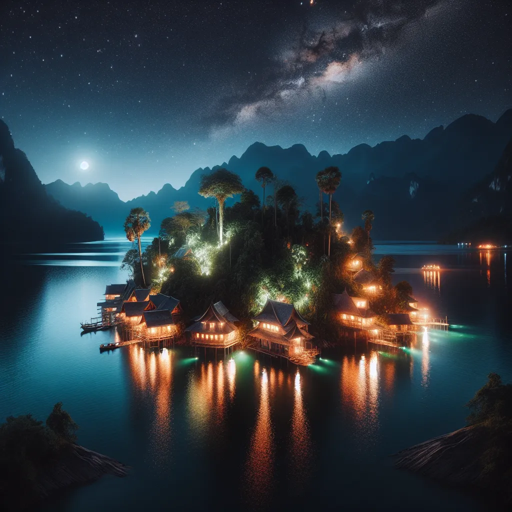 Fotografía nocturna de agua