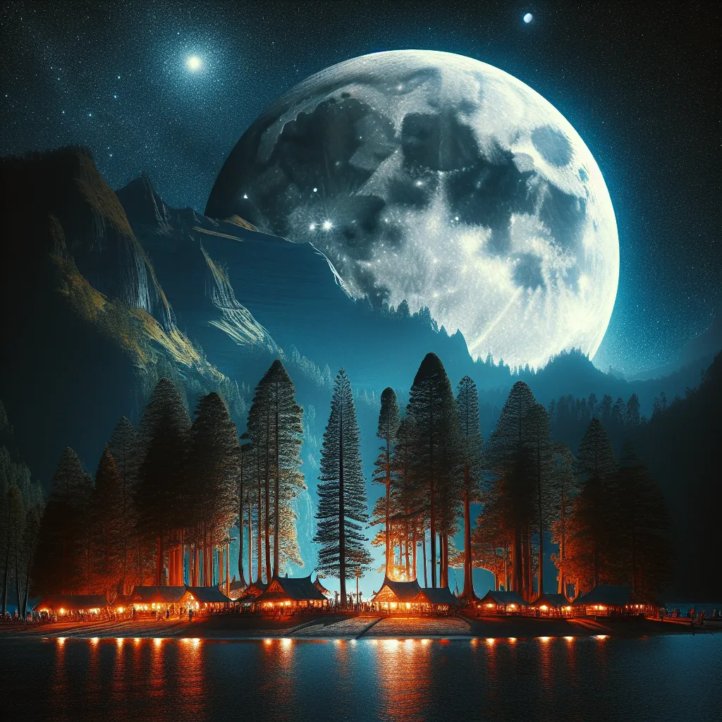 Fotografía nocturna luna
