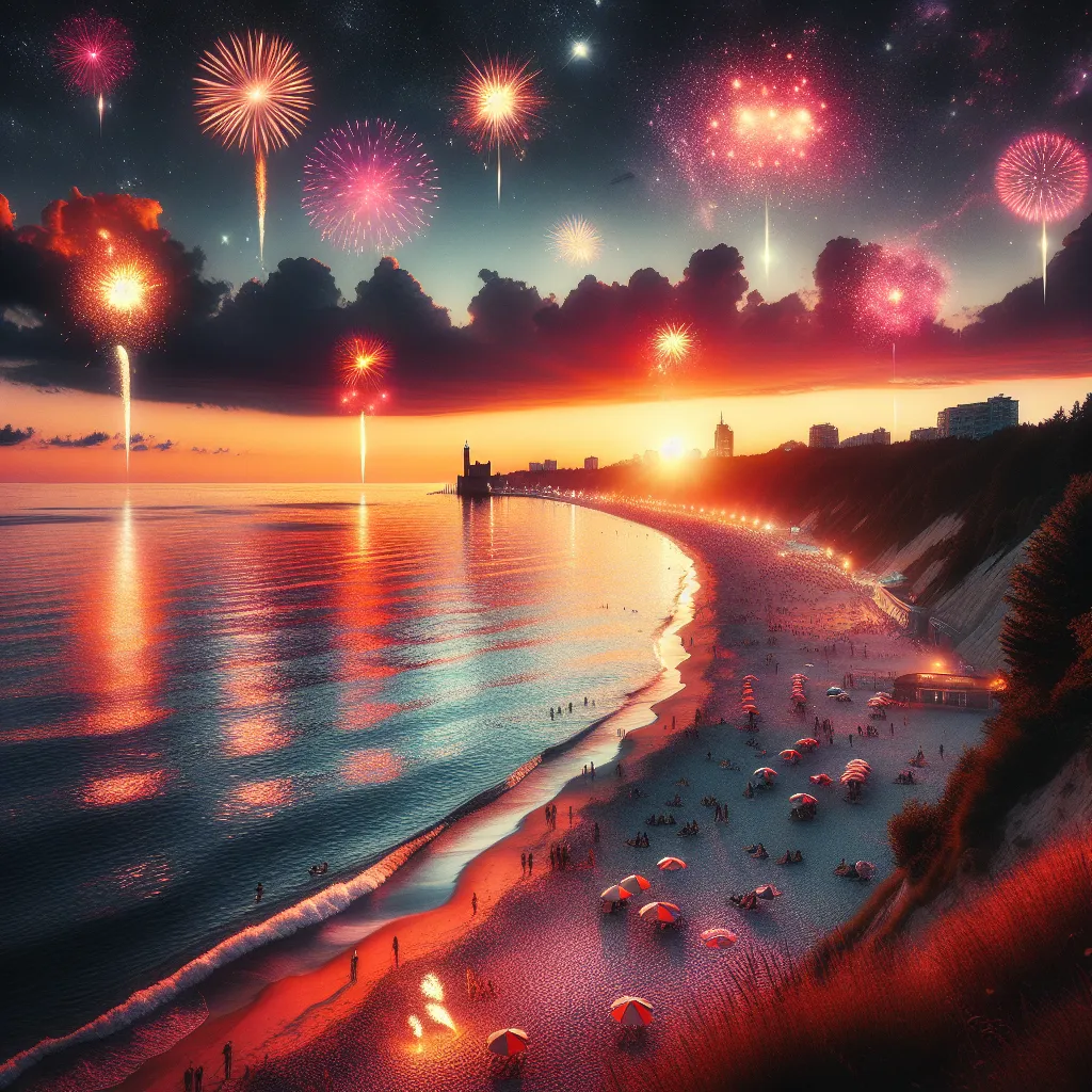 Fuegos artificiales playa Fuegos artificiales playa