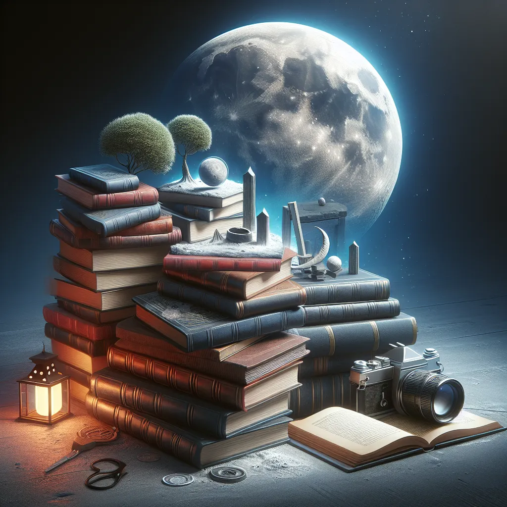 Libros sobre foto luna