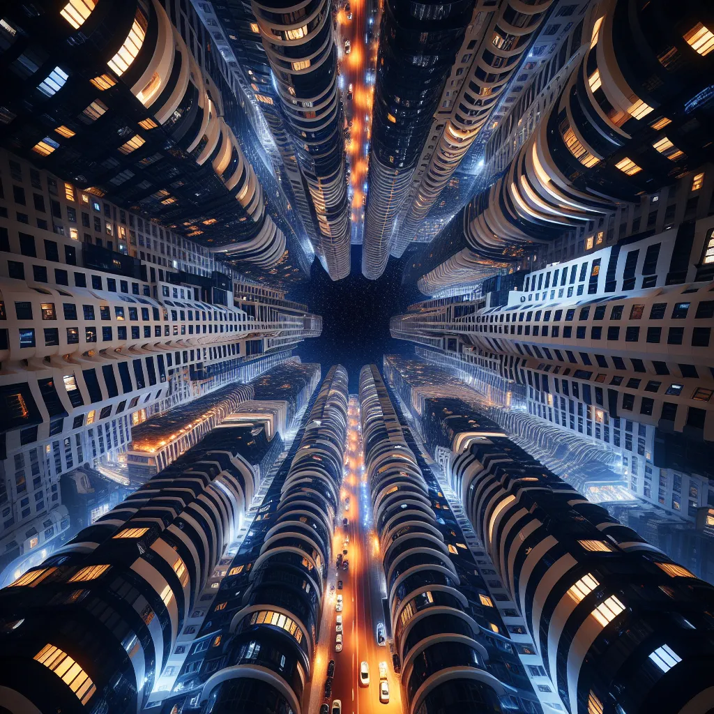 Perspectiva única fotografía nocturna Perspectiva única fotografía nocturna