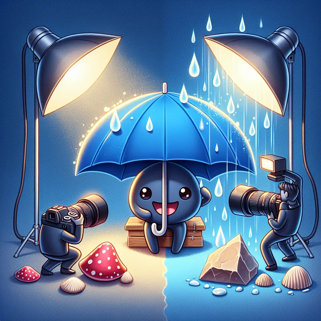 Softbox versus paraguas